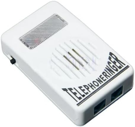 White Telephone Ringer Amplifier Bell Extra-Loud Telephone/Phone Ringer Use Safety Small in Size and Light in Weight,External Ringer for Cell Phone Landline Phones, Telephones and Accessories