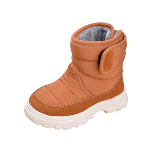 Kids Snow Boots for Boys Girls Winter High Top Non-Slip Shoes Cold Weather Faux F𝘂r Lined Kids Rain Girl Chukka Boot