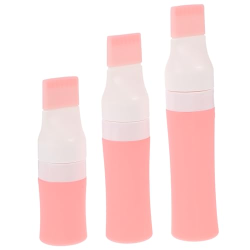 Vaguelly 3個 シリコン製トラベル詰め替えボトル 軽量コンパクト漏れ防止 携帯便利 シャンプーリンス旅行用化粧品容器