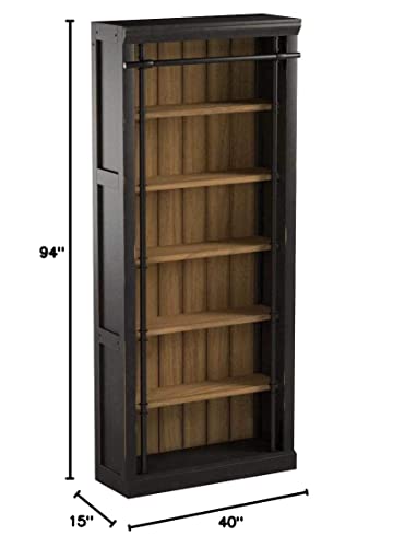 Martin Furniture Fully Assembled Aged Ebony Toulouse Bookcase, #TOP2