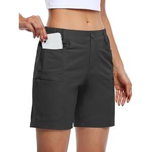 Willit Women’s Hiking Golf Shorts Cargo Outdoor Summer Stretch Shorts with Pockets Water Resistant