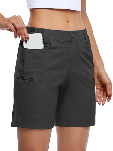 Willit Women's Hiking Golf Shorts Cargo Outdoor Summer Stretch Shorts with Pockets Water Resistant