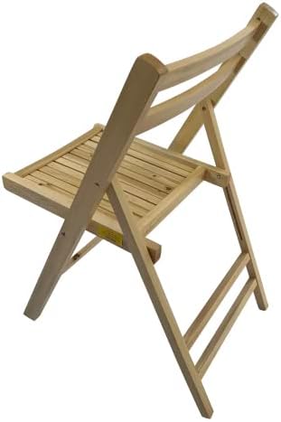 Miniatura 7 de Silla plegable de madera de listones, 4 piezas totalmente montadas, juego de sillas plegables para eventos, silla de boda, asiento de listones de