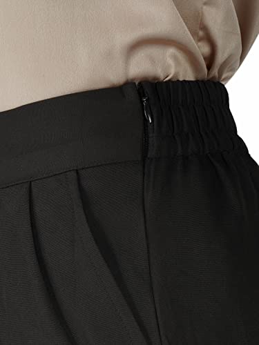 Image of fabcoast High Waist Wide Leg Loose Relaxed fit Women Pants - Flare Style, Half Waistband, Soft and Breathable Fabric - Ideal for Casual and Formal Wear.