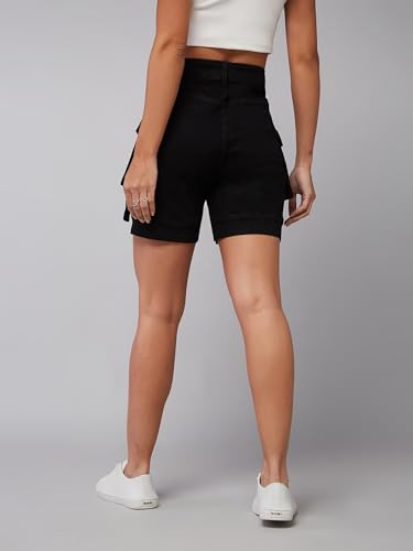 Image of Dolce Crudo Women's Regular High Rise Stretchable Denim Shorts
