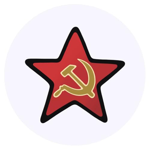24 x 40mm Round 'Hammer and Sickle' Stickers (SK00057333)