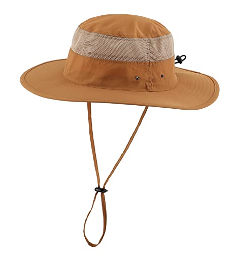Image of Home Prefer UPF 50+ Men's Sun Hat Wide Brim Bucket Hat UV Protection Hat for Mens Womens Beach Safari Gardening Golf Fishing