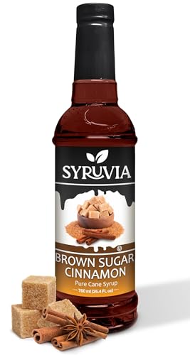 Syruvia Coffee Syrup, Brown Sugar Cinnamon Flavored Syrup for Drinks, Lattes, and Desserts...