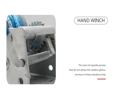 Winche manual de 2200 lbs con cable de acero miniatura 6