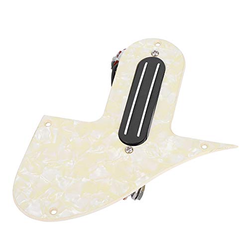 Generic Dual Rail Mandolin Pickguard Loaded Prewired Pickup, Mirror Surface, with 500k Tone and Volume Control Potentiometer, Pi