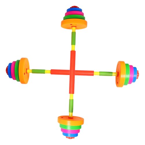 GANAZONO 2pcs Adjustable Boys and Girls Dumbbell Barbell Toy for Boy Girl Exercise Safe Water and Fill Design for Fitness Play Home School and Kindergarten