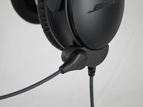 UFLY MIKE Harmony Base Aviation System | Standard Microphone, Dual Plug Adapter, Compatible with Bose QC35 Headphones | Hand-Built in The USA