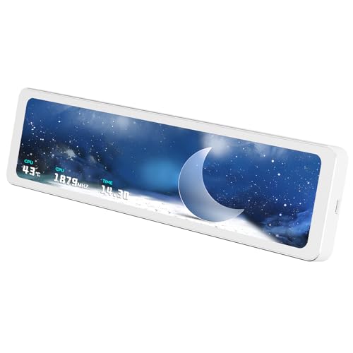 Image of Thermalright Trofeo Vision 11.3 LCD White,1920x400 Resolution-Support Switching Between Multiple Dynamic Images /Videos,Magnetic Display Screen-11.3in,Customize Display-Image /Video