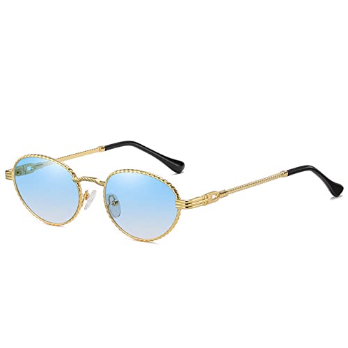 Protection UV400 lunettes de soleil ovales vintage contre l'éblouissement