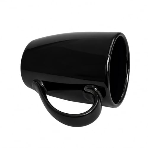 Image of Glossy Black Porcelain 285 ml Coffee /Tea Mug 1- Piece for Hot, Cold Coffee, Milk, Tea, (Black)