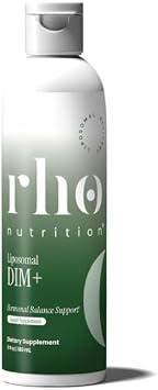 Rho Nutrition Liposomal DIM+ Liquid Supplement Ultra High Absorption Diindolylmethane with Sulforaphane Glucosinolate Supports Estrogen Metabolism, Hormone Balance & Detox Pathways Men & Women