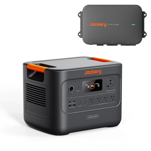 Image of Jackery HomePower 3000 Portable Power Station with DC-DC Alternator Charger, 3600W (Surge 7200W) Output, 3072Wh LFP Solar Generator, Essential Backup for Home Use, Power Outage, Emergencies, RVs