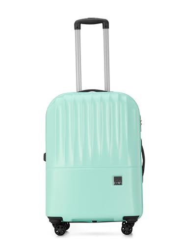 Image of Genie Palm Plus 66cm Trolley Bag, Hard Side 8 Wheel Carry on Luggage - Fresh Mint, Travel Bag for Women