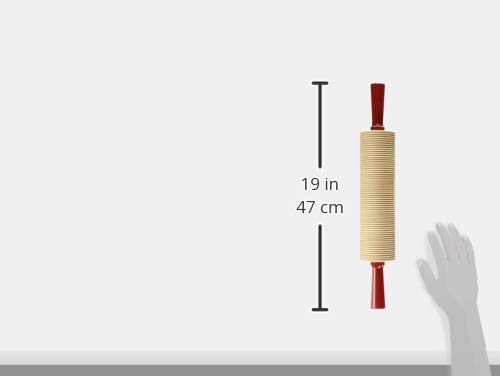 image for Bethany Housewares Wood Rolling Pin Corrugated Bulk, Brown