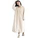 A-YSJ Peignoirs Femme Automne et Hiver Simple Cardigan Cardigan Pyjamas Dames Loose Sleep Spellowown Peignoir (Color : Beige, Size : L)