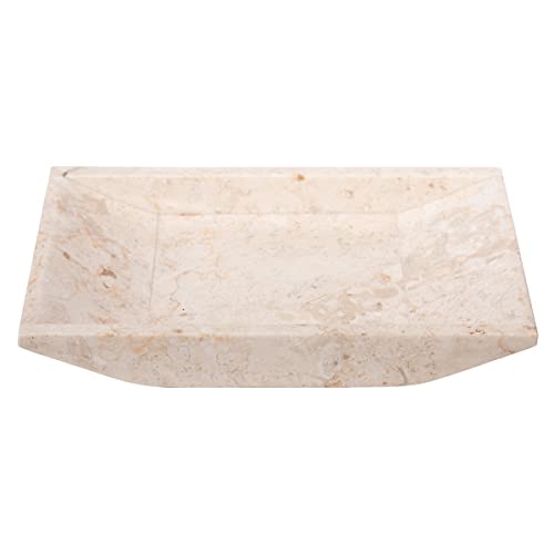 Listo para ser vivida mármol fuente rectangular 15 x 20 cm crema