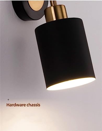 Lámpara de pared E27 con aplique giratorio de 360 grados para iluminación de dormitorio 5