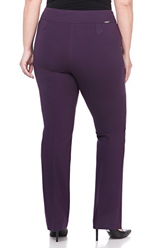 Image of Rekucci Curvy Woman Secret Figure Knit Bootcut Plus Size Pant w /Tummy Control