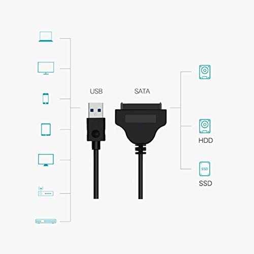 Cable Adaptador USB 3.0 a SATA 3 para Disco SSD 2.5" miniatura 5