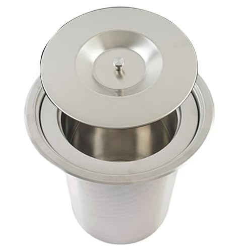 Poubelle encastrée inox brossé 304 pour un plan de travail épuré