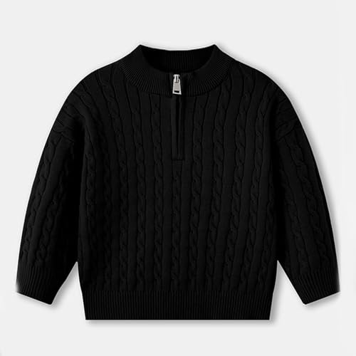 Kids Boys School Zip Up Sweaters Trendy Warm Fleece Pullover Sweatshirts Fall Winter Long Sleeve Crewneck Sweater3