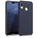 Produktbild kwmobile Hülle kompatibel mit Huawei P20 Lite - Hülle Silikon gummiert - Handyhülle - Handy Case in Dunkelblau matt