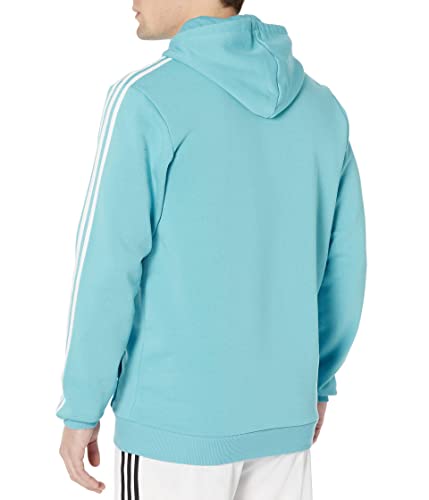 Adidas Men's Essentials Fleece 3-Stripes Hoodie, Preloved Blue, 4X-Large #TOP1