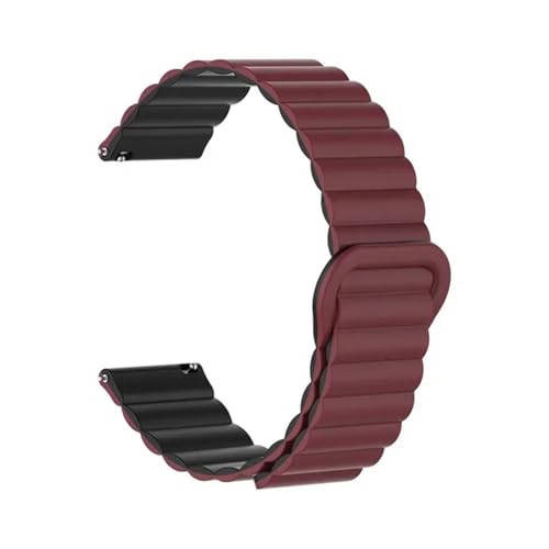 [XGYOMVB] Watch 7/6/5 Pro/4/Classic/active 2 20mm 22mm �o���h �V���R�������N�u���X���b�g GT 2 3-4 �X�g���b�v(9.Wine and black,20mm)