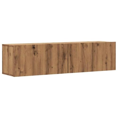 vidaXL Mueble TV de Pared Madera ingeniería Roble Artisan 120x30x30 cm, Soporte para TV, Armario Consola de TV, Muebles de Dormitorio