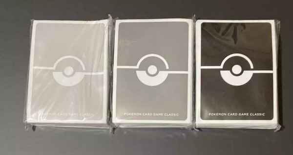 Pokemon Classic Collection – Card Sleeves – Black Gray Silver – 3 Packs
