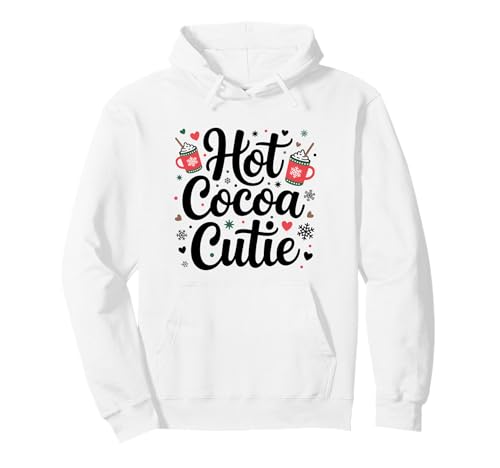 Lindo Caliente Cacao Cutie Navidad Acogedor Invierno Chocolate Amante Sudadera con Capucha