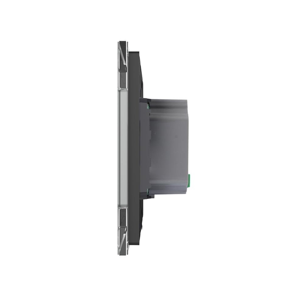 Livolo Digitales Raumthermostat für Fußbodenheizung mit Glasrahmen in Grau, Programmierbar, inkl. Bodenfühler, Heiz- und Kühlfunktion, Energieverbrauchsstatistik, Kindersicherung, 230V AC, 16A