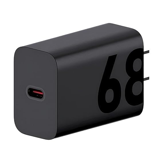 Image of Original Super Fast Turbo PD C-Type USB Compatible with Motorola Edge 60 Pro, Fusion, Edge 50 Fusion, Razr 50 Ultra, Moto G54, E40 & Other USB-C Devices - Black | 65 Watt