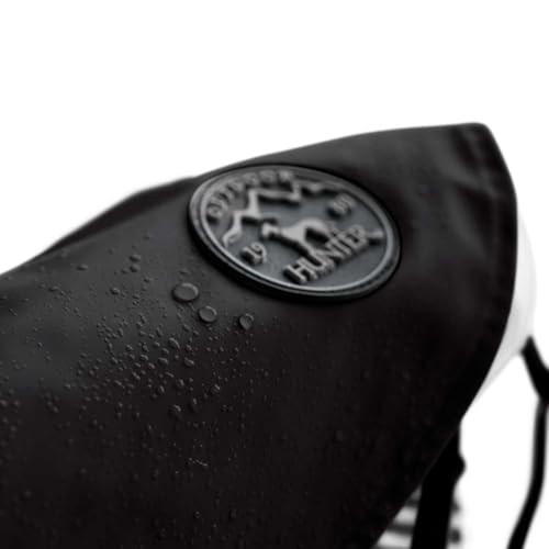 HUNTER Hunde-Regenmantel Milford, Farbe: schwarz, ergonomische Passform für optimalen Schutz, individuell verstellbar, Reißverschluss für Geschirrträger, pflegeleicht & waschbar bei 30 °C, Größe: 35