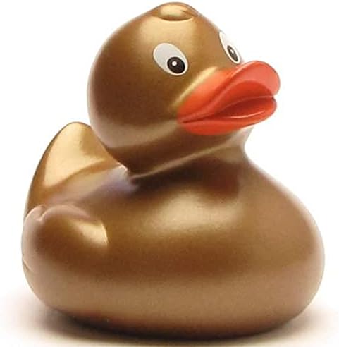 Duckshop Badeente Gudrun Gold I Quietscheente I L: 9 cm