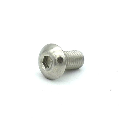 Topinstock M5 X 10Mm Stainless Steel Button Head Hex Socket Cap Screw Pack Of 50 #TOP1