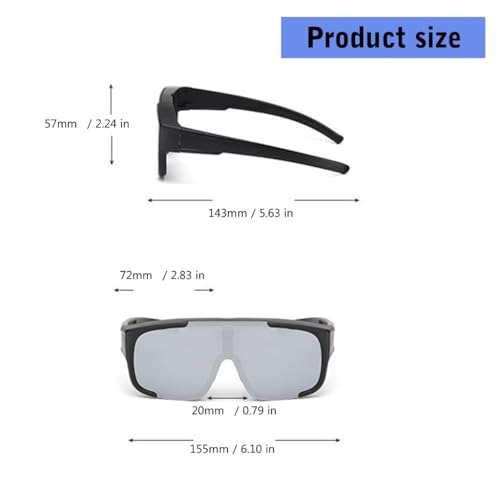 Light Weight Cycling Glasses Sports Sun Men Wrap Around Fit Over Fishing Driving Goggles Easy2