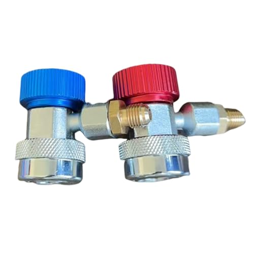 Kit Adaptador De Carga R1234YF A R134A Para Aire Acondicionado De Coche – Incluye 2 Piezas De Cobre Y ABS Con Cierre Automático