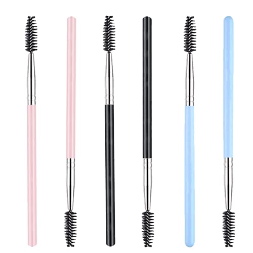 Cepillo de pestañas, 6 Pcs Peine de Pestañas, Cepillo de Cejas, Cepillos de Pestañas Reutilizable, Herramientas de Maquillaje