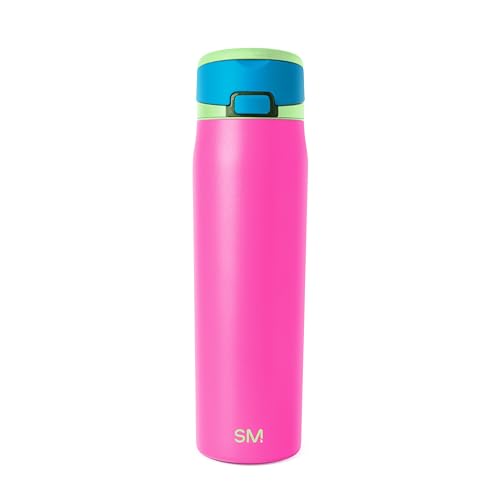 Image of Simple Modern Water Bottle with Straw & Handle | 24oz | 80s Mix | Mesa Loop Insulated Water Bottle for School, Sports, Travel | Leak Proof, Stainless Steel | 80s Mix
