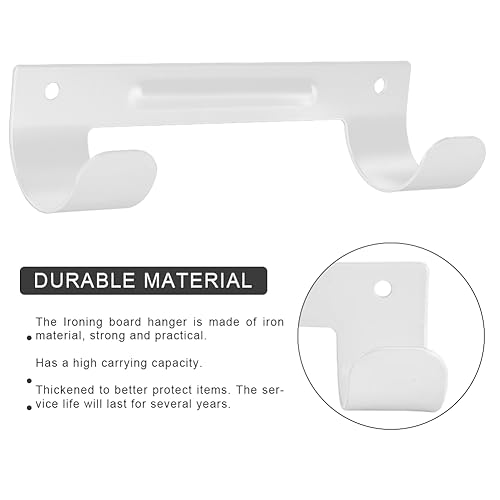 Ironing-Board-Hanger-Wall-Mount-Ironing-Board-Holder-Organizer-Wall-Rack-with-Screws-for-Laundry-Rooms-Storage-Rack-Hanging-Y-Leg-or-T-Leg-Ironing-Boards-TowelsWhite
