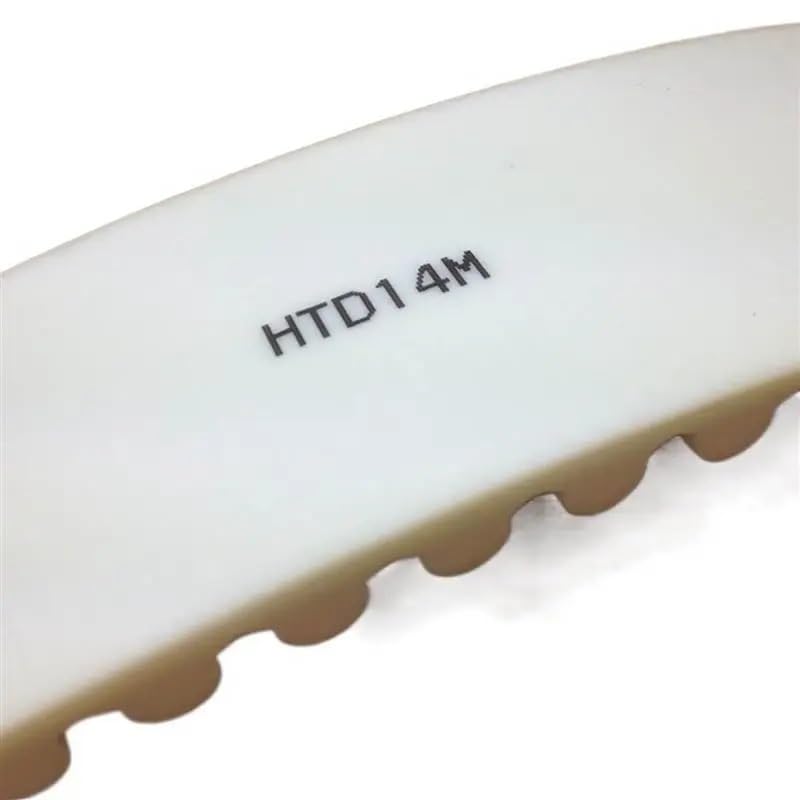 Qinlu-3D Printer Belt HTD 14M Open Timing Belt PU Arc Width 25/30/40/50/55/85/100mm Polyurethane Steel 14M-50mm HTD14M Synchronous Pulley Belt, 3D Printer Accessories(4Meters,55mm Color White)