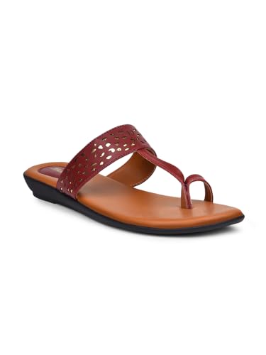Bata Aditi Tr E Women's Red Flat Sandals - 5 UK (5715144)
