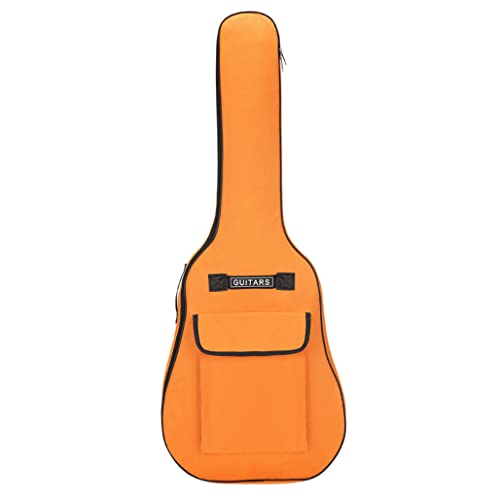 Bolsa de guitarra para 40/41 pulgadas 600d tela Oxford ajustable guitarra bolsa impermeable suave guitarra mochila con asa de hombro gran capacidad naranja guitarra acústica caso guitarra clásica C