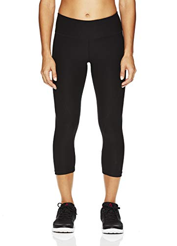 Reebok Womens Capri Seamed Compression Athletic Pants